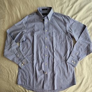 Stafford Performance 15.5 34/35 The Super Shirt blue & white stripe 100% cotton